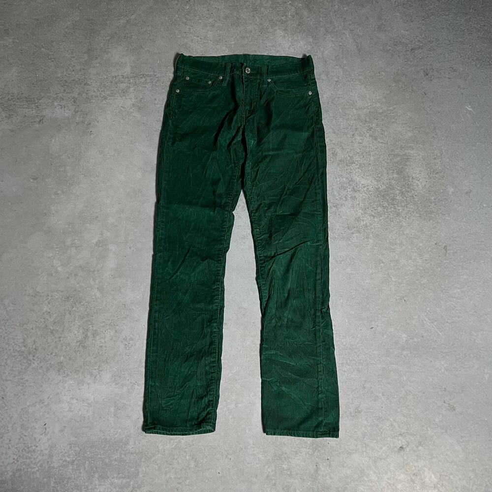 Levi’s 511 Slim Fit Mens Corduroy Pants 30x32 Green Stretch 5 Pocket Jeans